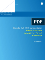 Ultimatix HANA Implementation - Review Report V 1.0 PDF