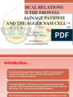 Anatomical Relations Between The Frontal Sinus Drainage Pathway and The Agger Nasi Cell