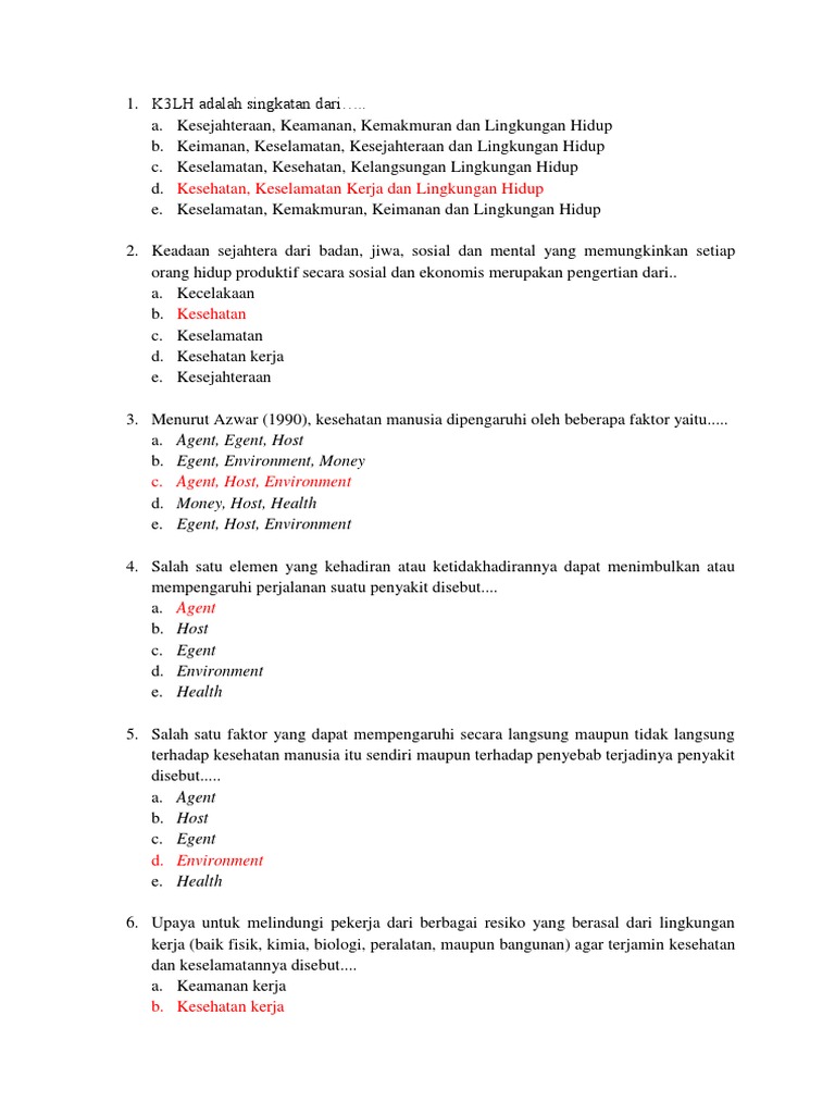 Soal K3lh