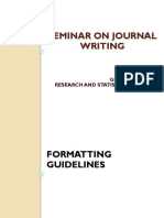 Seminar On Journal Writing 3.1