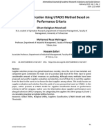 Supplier Classification Using UTADIS Method Based On Performance Criteria1