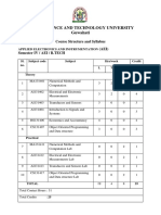 Assam Science and Technology University Guwahati: Course Structure and Syllabus (AEI) Semester IV / AEI / B.TECH