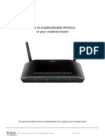 How To Enable/disable Wireless in Your Modem/router