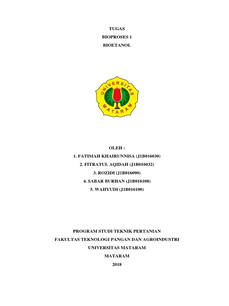 Pembuatan Bioetanol Dari  Tepung Ampas  Tebu  Melalui Proses 