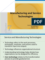 Manufacturing and Service Technologies: Organization Theory and Design