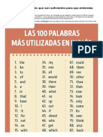 400 Palabras en Inglés Que Son Suficientes para Que Entiendas El 75% de Los Textos PDF