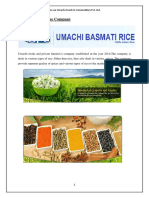 Establishment of The Company: Study of Customer Satisfaction On Umachi Foods & Commodities Pvt. LTD