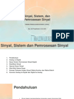 Sinyal, Sistem, Dan Pemrosesan Sinyal PDF