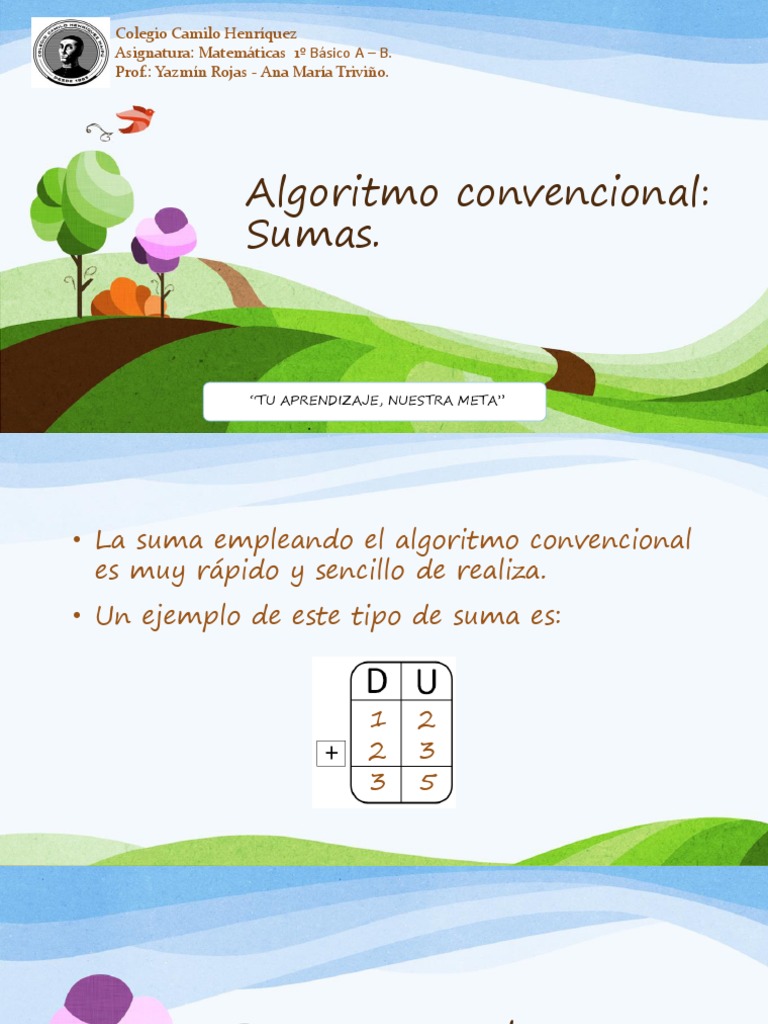 Algoritmo Convencional de Sumas | PDF