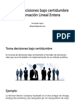 Toma Decisiones Programacion Lineal Entera