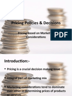 Pricing Policies & Decisions