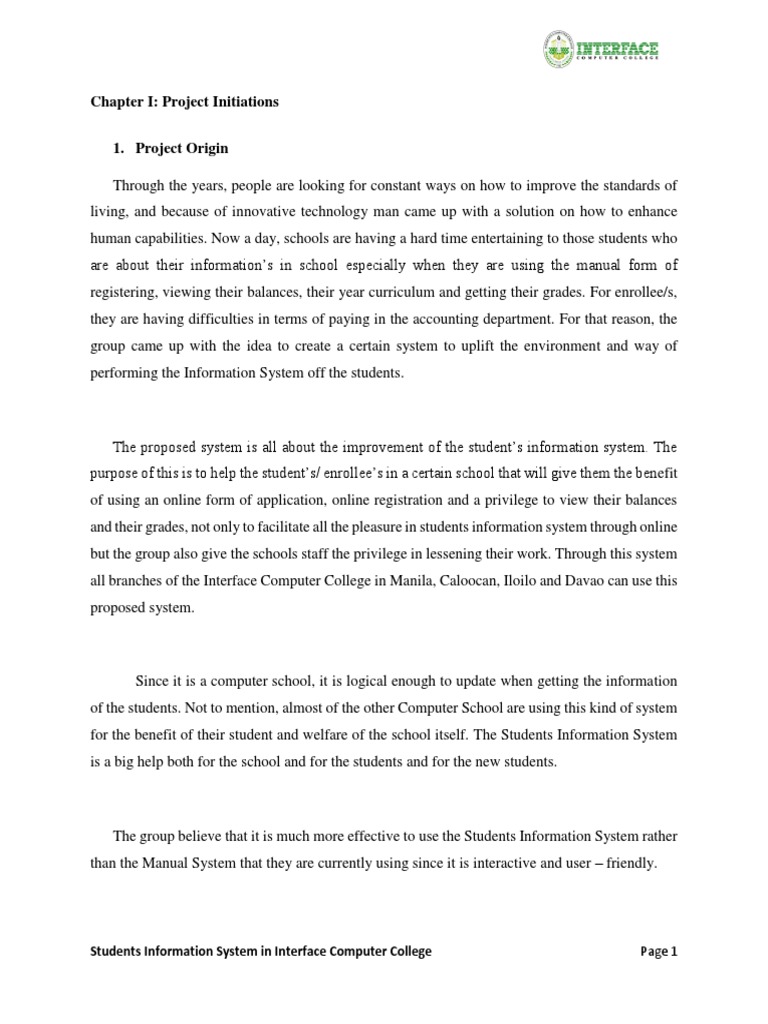 Student Information System Proposal | PDF | Information System ...