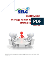 BSBHRM602 Manage Human Resources Strategic Planning: Research Task