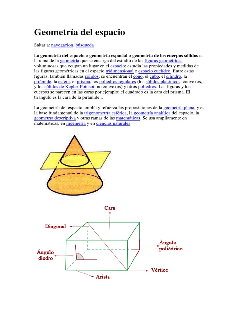Geometría Del Espacio | PDF | Métodos y materiales de enseñanza