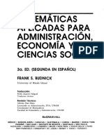 Matemáticas Aplicadas para Administración, Economía y Ciencias Sociales PDF