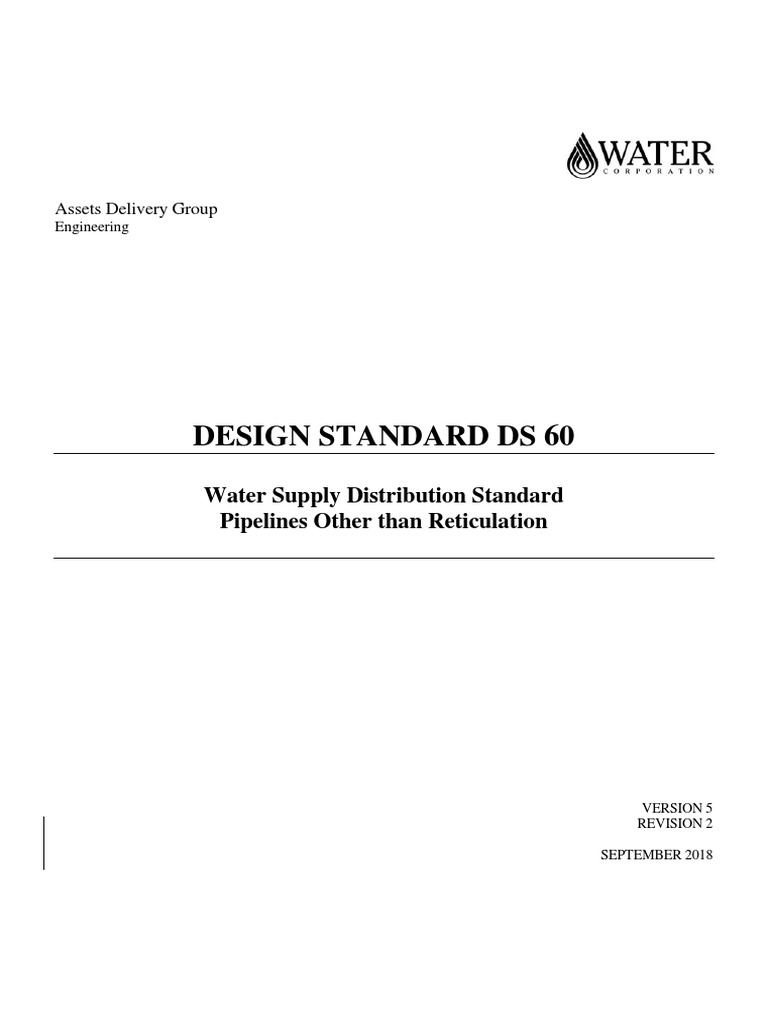Water Supply Distribution Standard PDF | PDF | Pipe (Fluid Conveyance ...