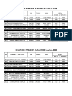 Horario de Atencion Al Padre de Familia 2018