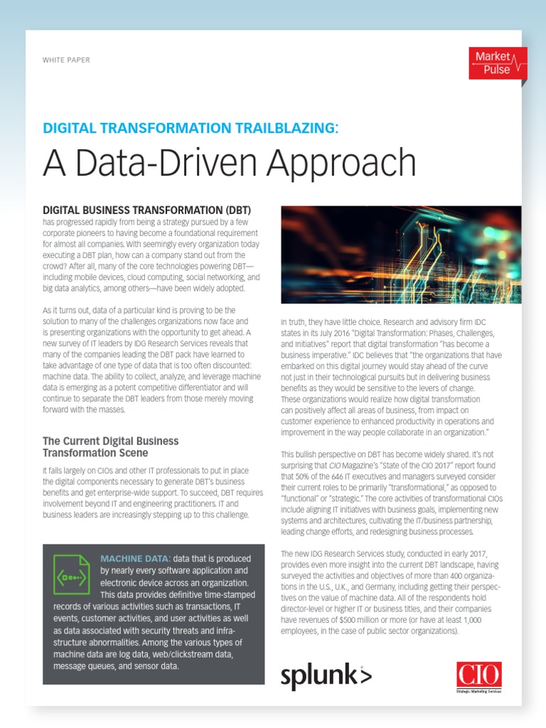 Leveraging Machine Data for DBT Success | PDF | Analytics | Business Value