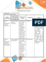 Matriz Resumen Y Diagrama Causa Efecto