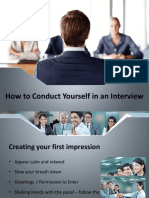How To Conduct Yourself in An Interview