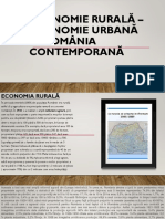 Economie Rurală – Economie Urbană În România Contemporană
