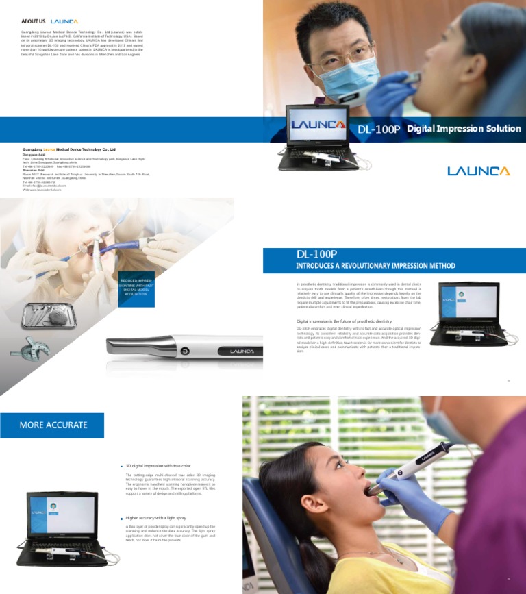 Launca's DL-100P Digital Impression Solution | PDF | Dentistry | 3 D ...
