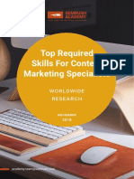 Top Required Skills For Content Marketing Specialists