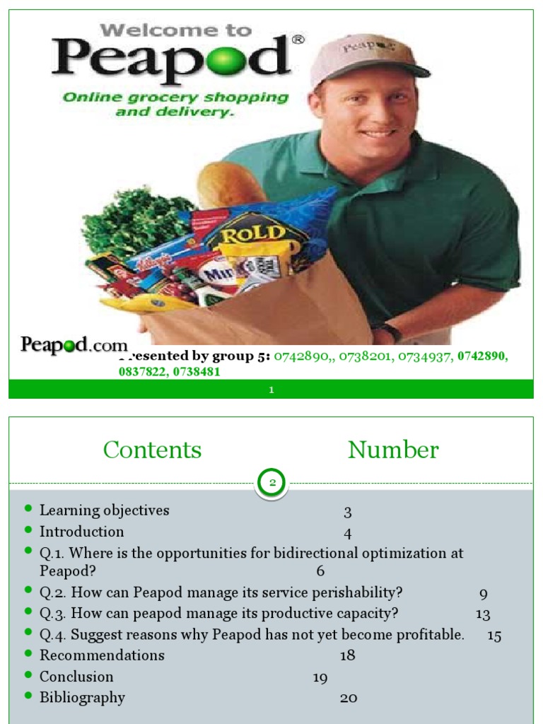 PeapodSmart Shopping For Busy People PDF Customer Business Process