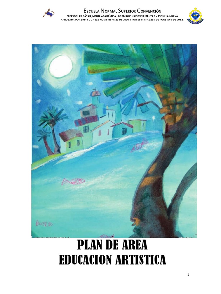 Plan de Area Artistica | PDF | Educación de la primera infancia | Dibujo
