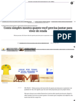 Conta Simples Mostra Quanto Você Precisa Juntar Para Viver de Renda
