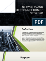 Networks and Interconnection of Networks