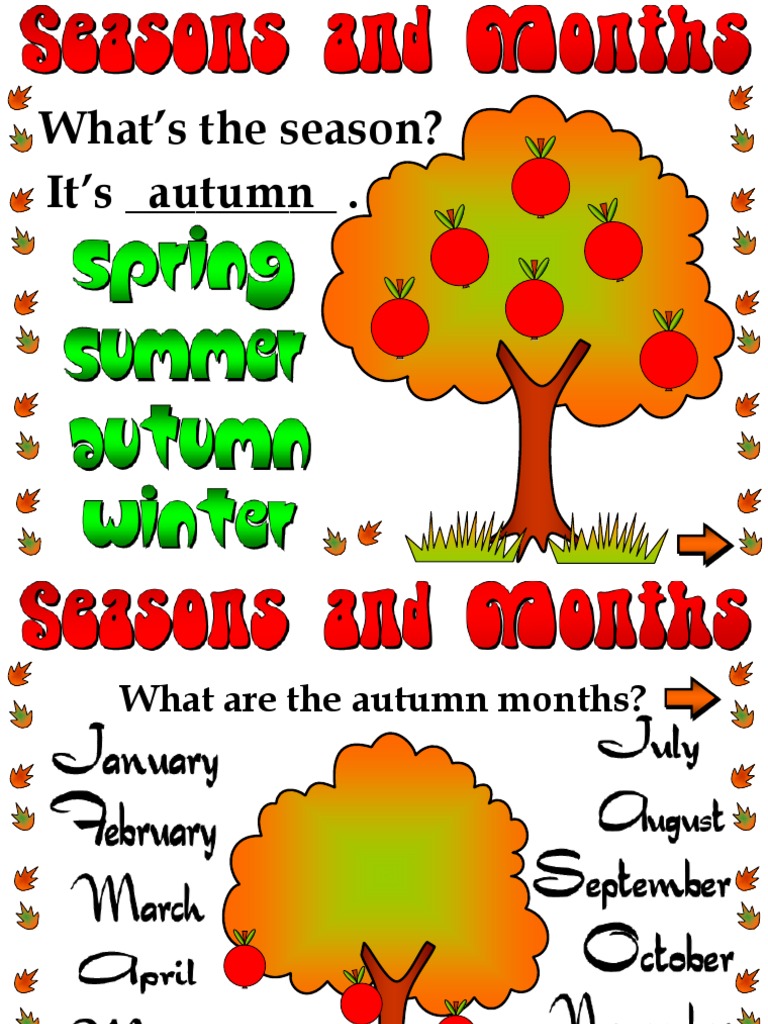Months Seasons Game | PDF
