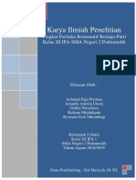 Karya Ilmiah Penelitian Mengenai Tingkat Perilaku Konsumtif Remaja Putri Kelas XI IPA SMA Negeri 2 Prabumulih