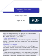 Estadística Descriptiva: Introducción a la Estadística Descriptiva