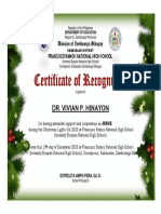 Dr. Vivian P. Hinayon: Division of Zamboanga Sibugay