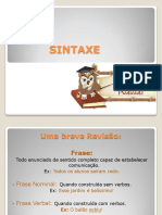 Slides - Aula 1 - Sintaxe - Sujeito e Predicado (Rev.)