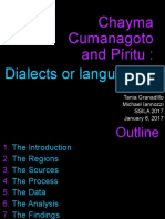 Chayma Cumanagoto and Piritu Dialects or