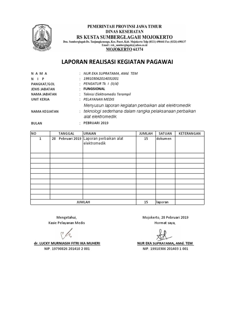 Bukti Kegiatan Elektromedik