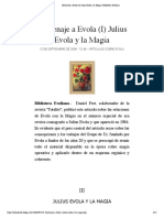 Homenaje a Evola (I) Julius Evola y la Magia | Biblioteca Evoliana