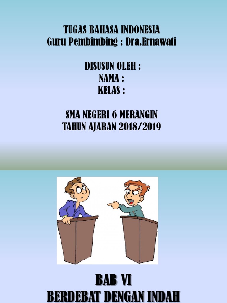 Tugas Bahasa Indonesia Bab 6 Debat