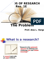 Res. 1E Methods of Research: The Problem