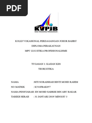 Kolej Vokasional Perdagangan Johor Bahru Docx