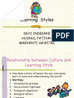 Learning Styles: Devi Indriani Husnul Fatiyah Maryanti Sawitri