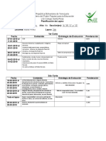 Planificación de Lapso de Castellano 4to Año en Colegio Santa Rosa