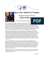 Rear Adm. Michael D. Weahkee: Principal Deputy Director