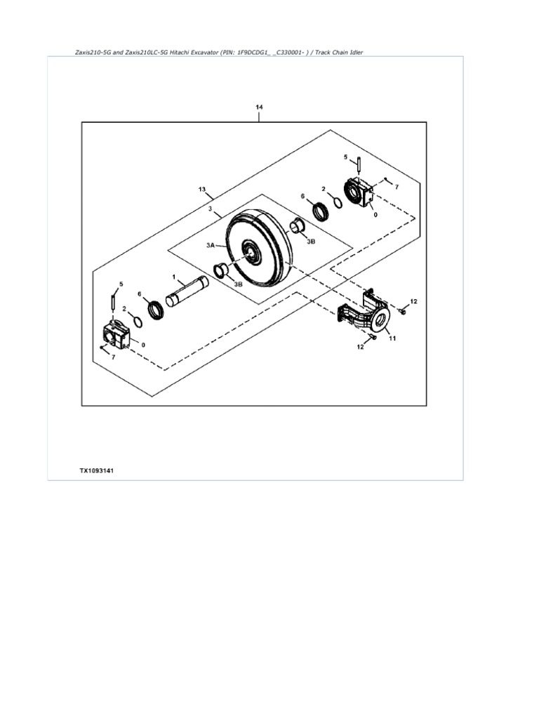 Zaxis210-5G and Zaxis210LC-5G Hitachi Excavator (PIN: 1F9DCDG1