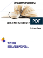 Guide in Writing Research Proposal