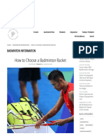 How To Choose Badminton Racket