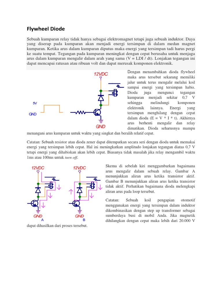 Fungsi dan Cara Kerja Dioda Flywheel | PDF
