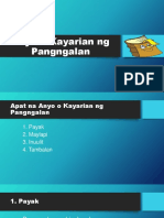 Anyo o Kayarian NG Pangngalan